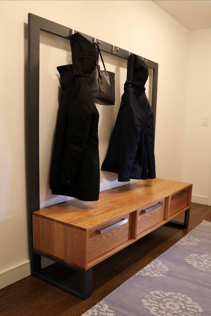Entryway Bench Coat Rack And Chest Of Drawers Pennisi Fine